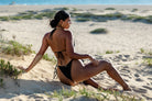 Kaia Side Tie Ruched Bikini Bottom Campaign Image