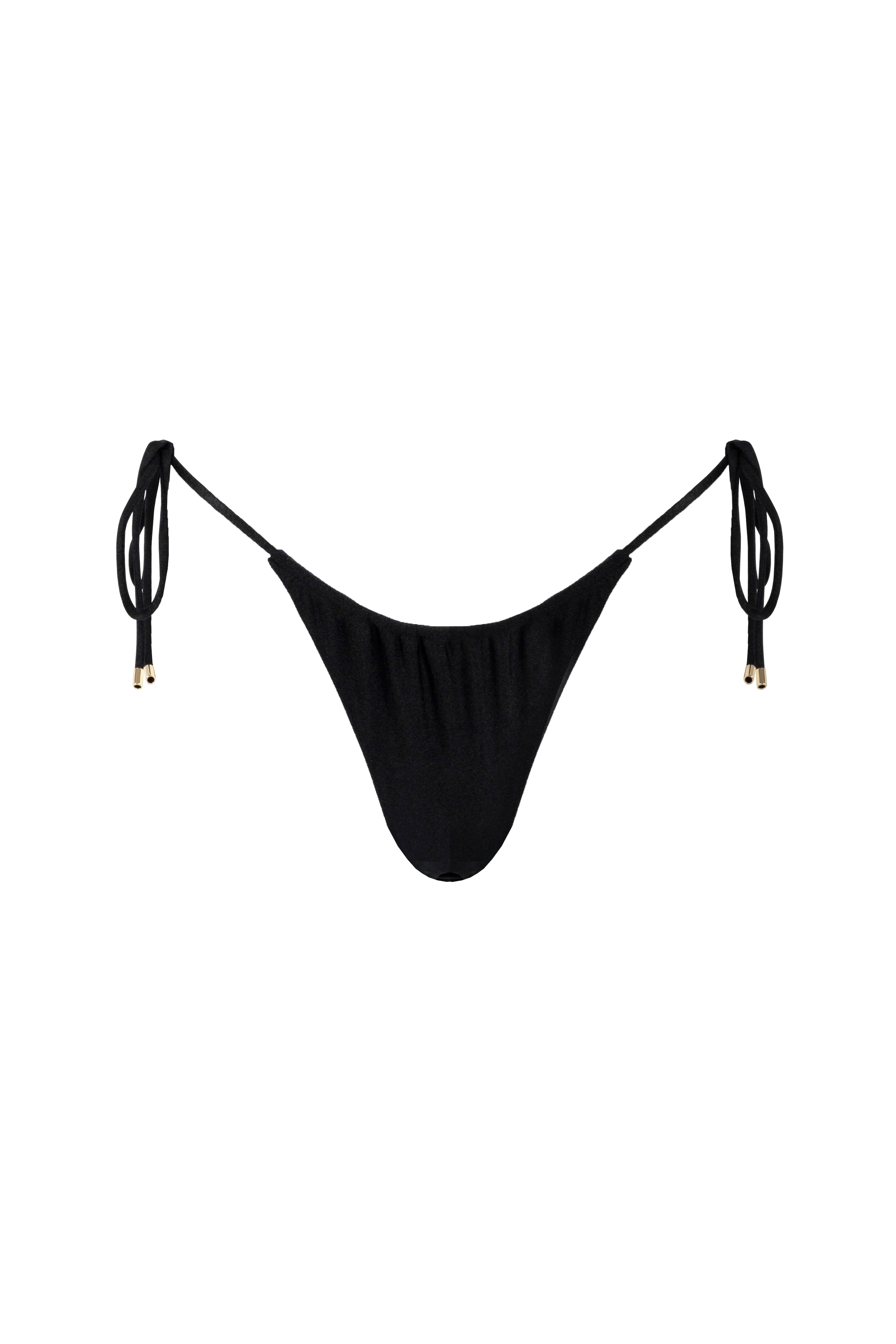 Kaia Side Tie Ruched Bikini Bottom Front Image