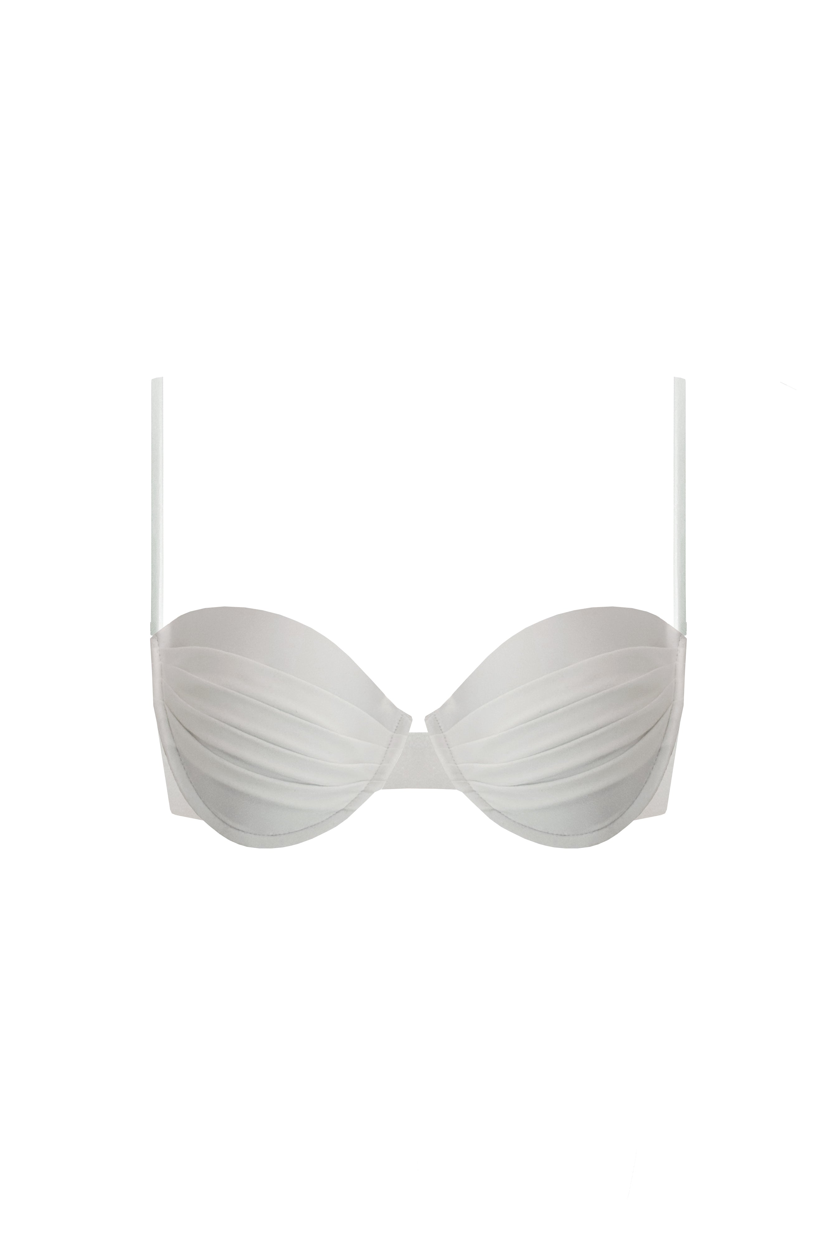 Eva Pleated Balconette Bikini Top Front Image